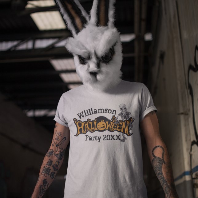 Custom Halloween Annual Party Skeleton T-Shirt (Creator Uploaded)