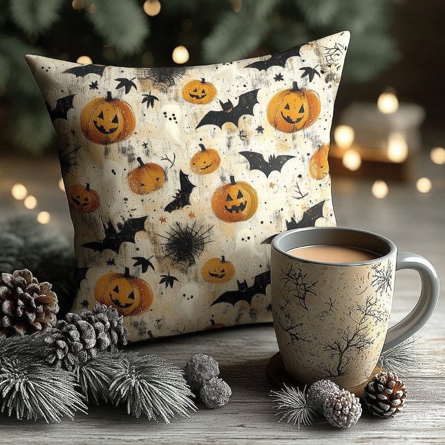 Custom Halloween Baby Photo Pillow with Pumpkin (Creator Uploaded)
