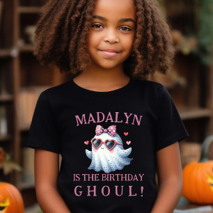 Custom Halloween Birthday Girl Ghoul T-Shirt