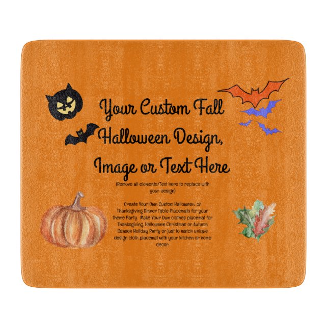 Custom Halloween Boards, Personalised Decorative Cutting Board (Front)