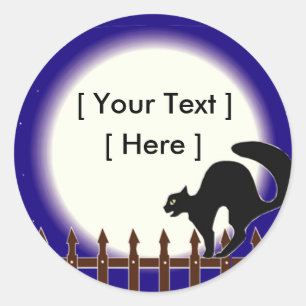 Custom Halloween Cat Stickers