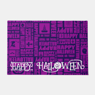 Custom Halloween Cute Spooky Whimsical Purple Doormat