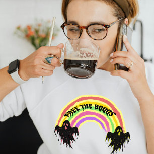 Custom Halloween "Free the Booos" Spooky Rainbow Sweatshirt