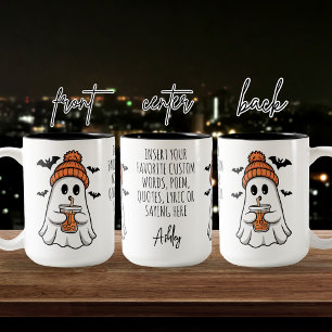 Custom Halloween Ghost Mug for Women & Coworkers