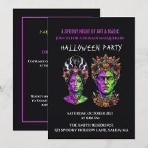 Custom Halloween Invite Frankenstein Pop Art