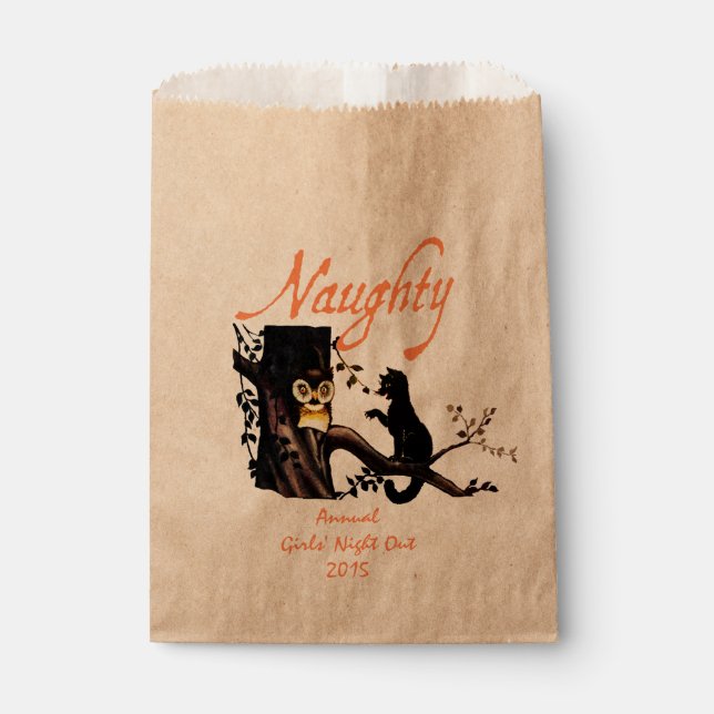 Custom Halloween Naughty or Nice Gift Favour Bag (Front)