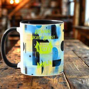 Custom Halloween - Neon Lime Bat Night Roast Mug