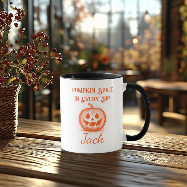 Custom Halloween  - Orange Pumpkin Design Mug (Creator Uploaded)