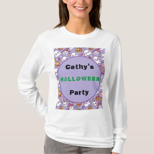 Custom Halloween Party Ghosts and Pumpkins Shirt