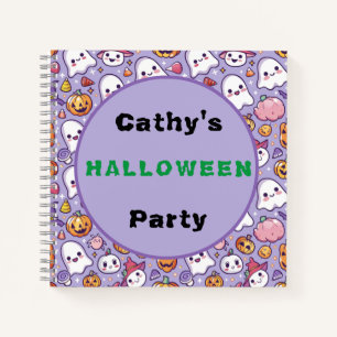 Custom Halloween Party Ghosts & Pumpkins Notebook