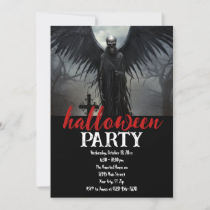Custom Halloween Party Gothic Skeleton Graveyard Invitation