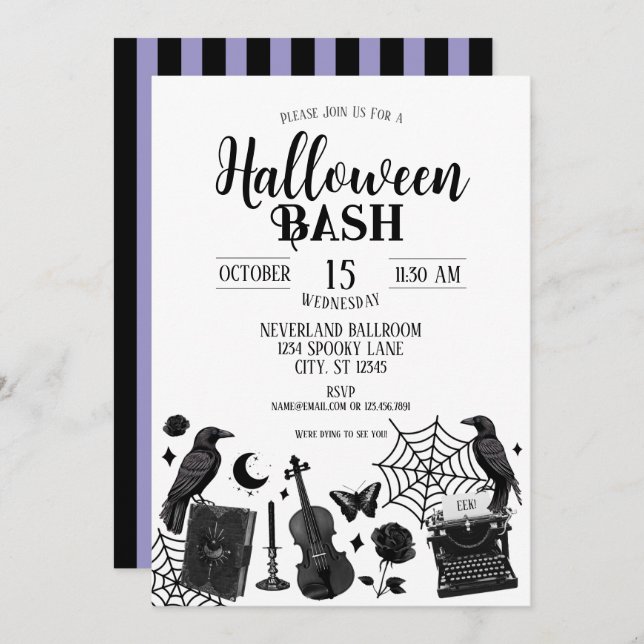 Custom Halloween Party Invitation (Front/Back)