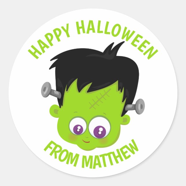 Custom Halloween Sticker - Frankenstein (Front)
