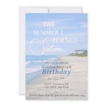 Custom Hamptons Inspired Sweet Sixteen Birthday