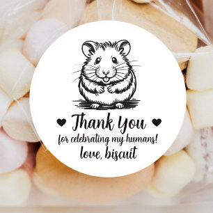 Custom Hamster Wedding Favour Stickers