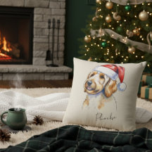 Custom Hand Drawn Christmas Golden Doodle Portrait