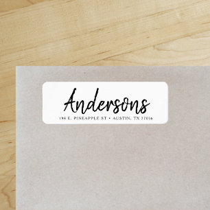 Custom Hand Lettered Family Return Address