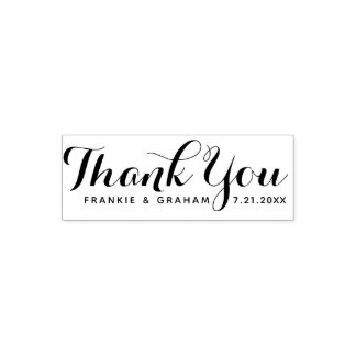 Custom Hand-Lettered Script | Wedding Thank You Self-inking Stamp