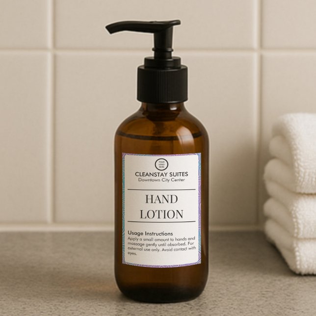 Custom Hand Lotion Guest Amenities Label Stickers (Creator Uploaded)