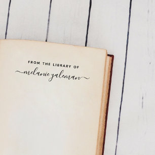Custom Hand-written Name From The Library Of Self-inking Stamp