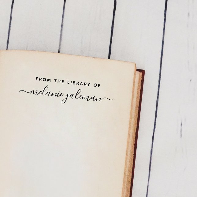 Custom Hand-written Name From The Library Of Self-inking Stamp (Creator Uploaded)
