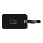 Custom handdrawn monogram travel lugagge tag