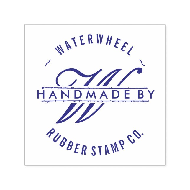 Custom "Handmade By" with Monogram Self-inking Stamp (Design)