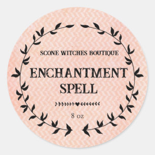 Custom Handmade Witch Product Homemade Candle Soap Classic Round Sticker