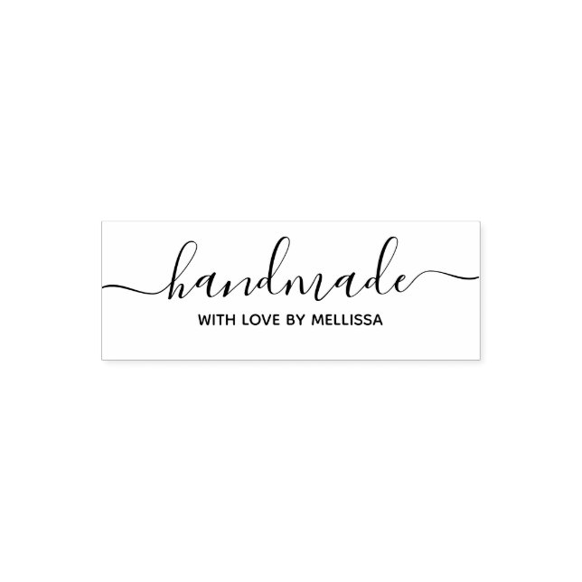 Custom Handmade with love Self Inking Rubber Stamp (Design)