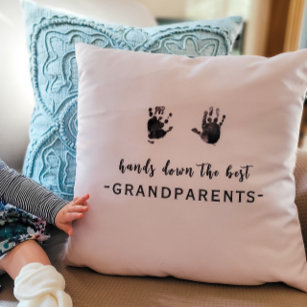 Custom Handprints Best Grandparents  Cushion