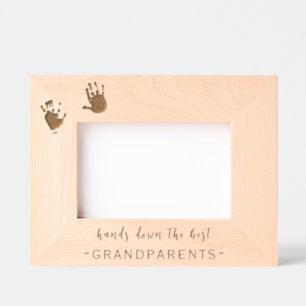 Custom Handprints Best Grandparents  Etched Frames