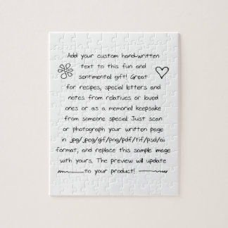 Custom Handwriting Jigsaw Puzzle
