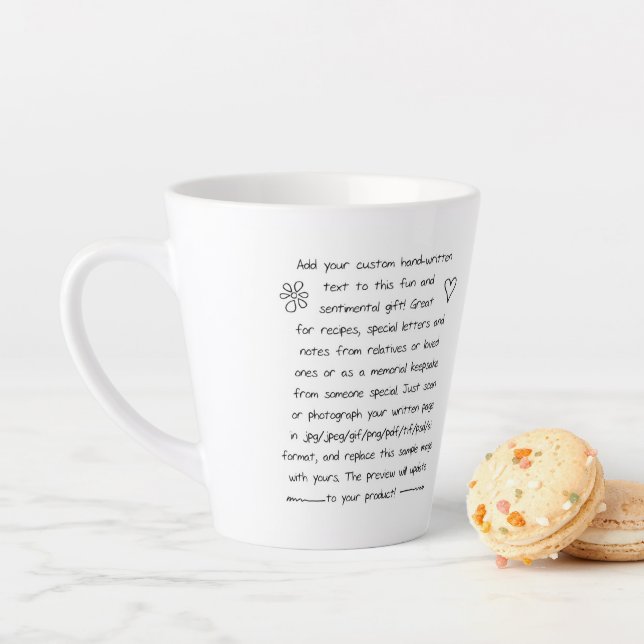Custom Handwriting Latte Mug (In Situ)