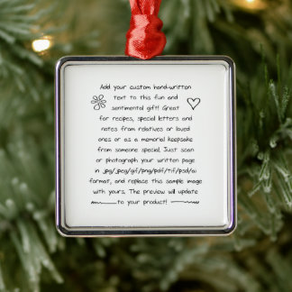 Custom Handwriting Metal Tree Decoration