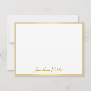 Custom Handwriting Script Text Template Gold