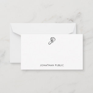 Custom Handwritten Monogram Simple Personalised Card