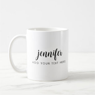 Custom Handwritten Name Add Your Text Template Coffee Mug