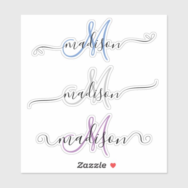 Custom Handwritten Name Monogram Calligraphy (Sheet)