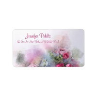 Custom Handwritten Script Watercolor Flowers