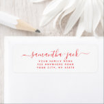 Custom Handwritten Stylish Elegant Return Address<br><div class="desc">Modern eyecatching red Handwritten Stylish Elegant Return Address</div>