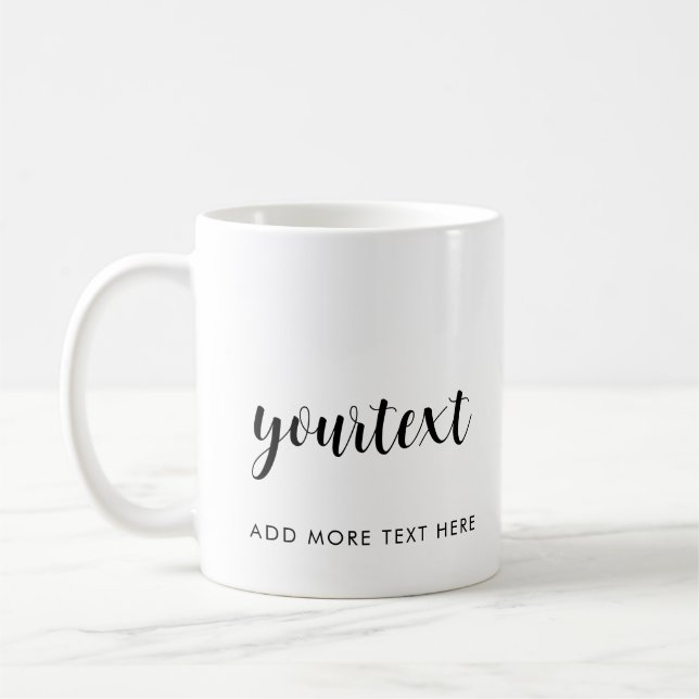 Custom Handwritten Your Text or Names Template Coffee Mug (Left)