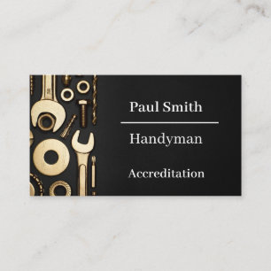Custom. Handyman/Mechanic. Business Card