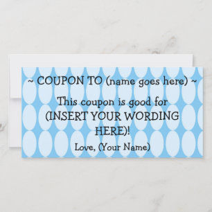 CUSTOM HANUKKAH GIFT COUPON HOLIDAY CARD