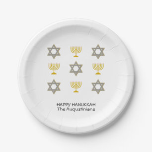 Custom Hanukkah Paper Plate