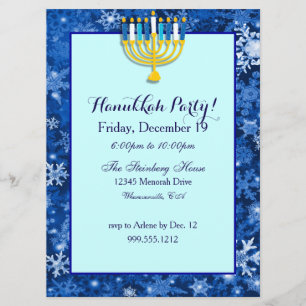 Custom Hanukkah Party Invitations