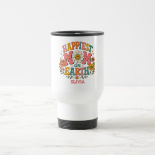 custom happiest mom on earth mother day gift retro travel mug