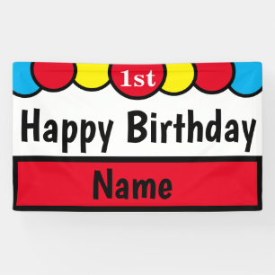 Custom Happy 1st Birthday Banner