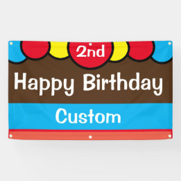 Custom Happy 2nd Birthday Banner