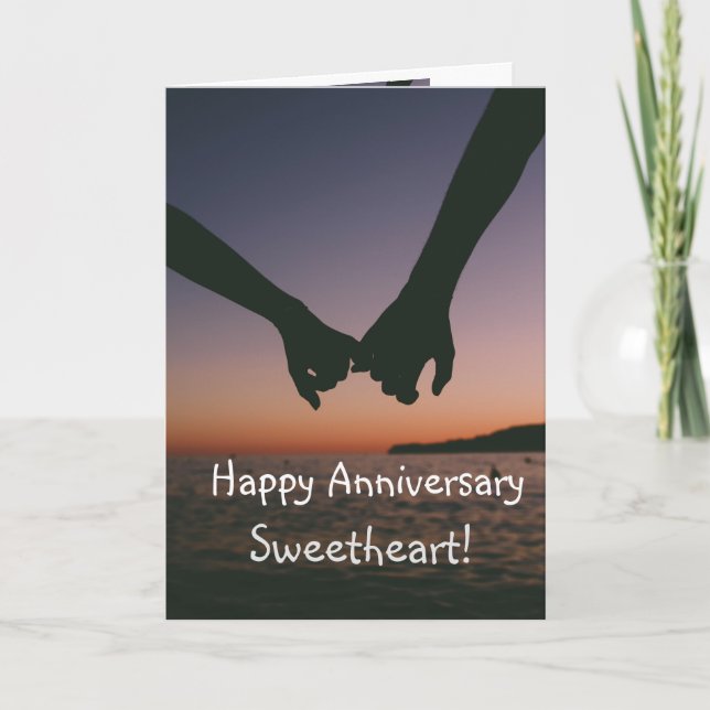 Custom Happy Anniversary Sweetheart Love you  Card (Front)