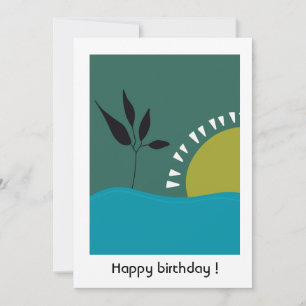 custom happy birthday 30 th green landscape thank you card